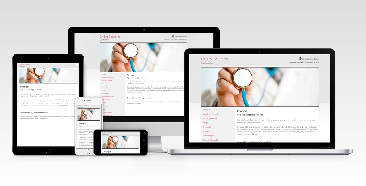 Novos modelos Site M&eacute;dico